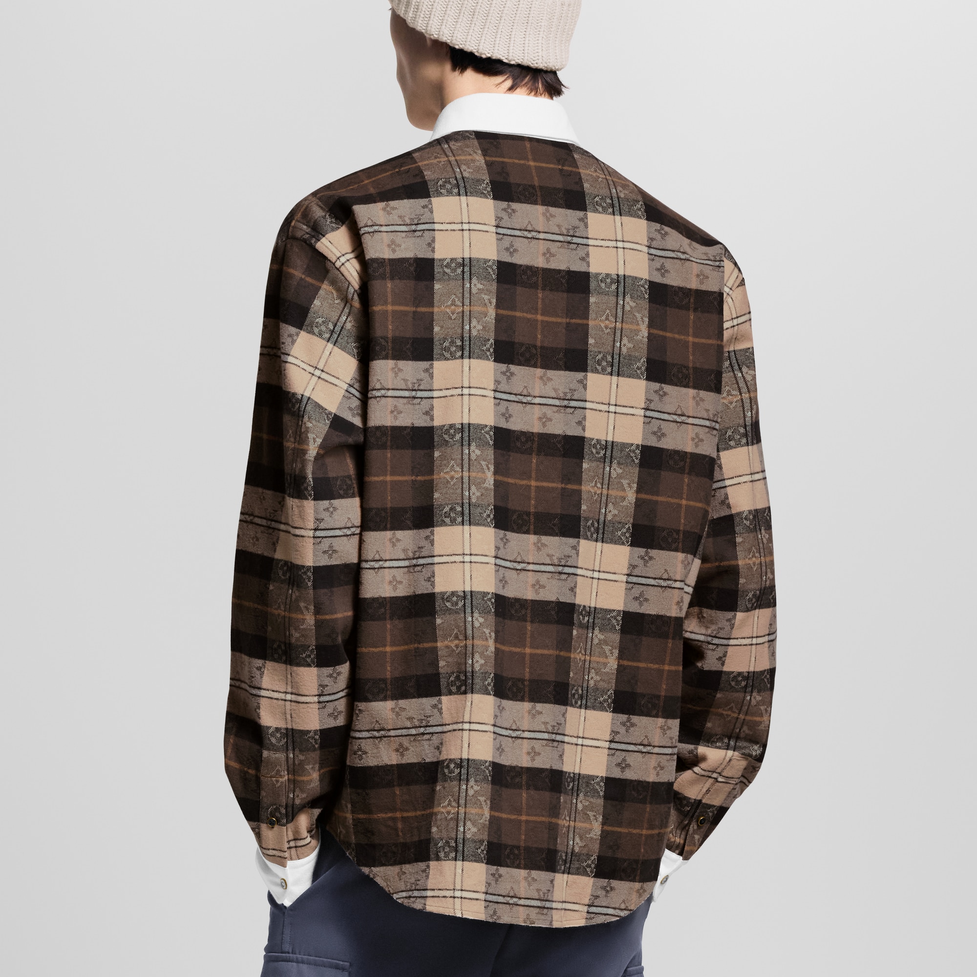 Monogram Flannel Long-Sleeved Polo Shirt - Ready-to-Wear | Louis